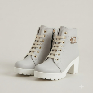 Women's Grey Ankle-Length Platform Boots