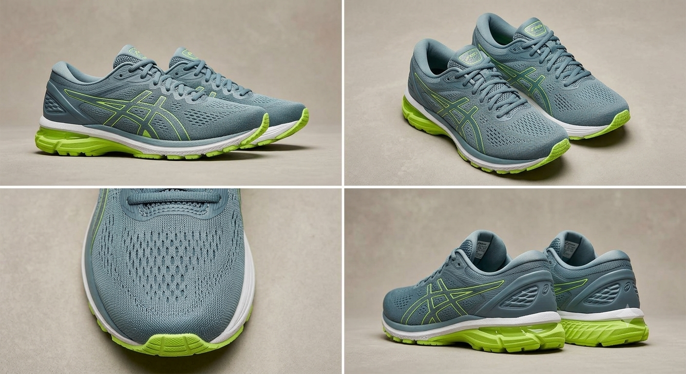 ASICS Gel-Cumulus / Gel-Nimbus Performance Running Shoe (Slate Grey/Lime Accent) - Image 3