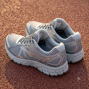 StrideX Pro Cushion Running Shoe (Light Grey / Silver)